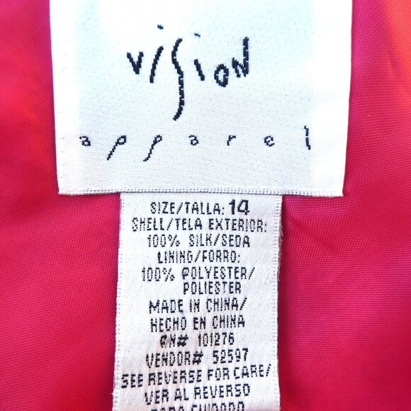 SiLK BeaDeD Vintage Vision Maxi Dress Bias Cut Pink Lace Modesty Panel Mermaid L - Picture 7 of 9